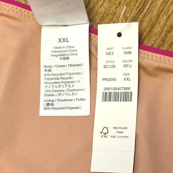 J. Crew Pink Curved Waist Cheeky Bikini Bottom Size XXL - Picture 4 of 6